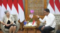 Duta Besar Australia untuk Indonesia, Penny Williams (kiri) dan Wakil Menteri Pertanian (Wamentan), Sudaryono saat melakukan pertemuan kerja sama bidang pertanian di Kantor Kementerian Pertanian (Kementan), Jakarta