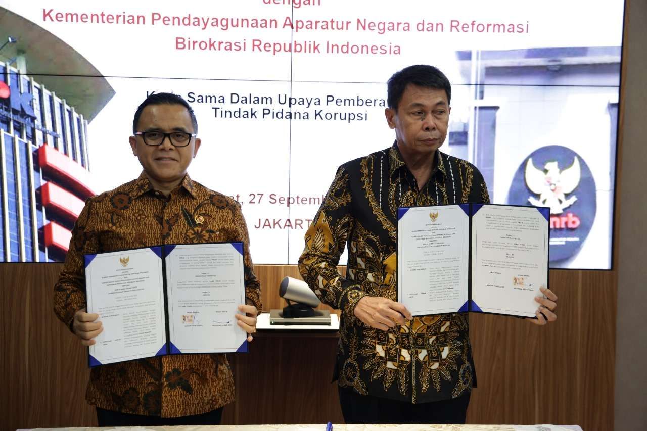 Perkuat Pencegahan Korupsi, KPK dan Kemenpan-RB Teken MoU