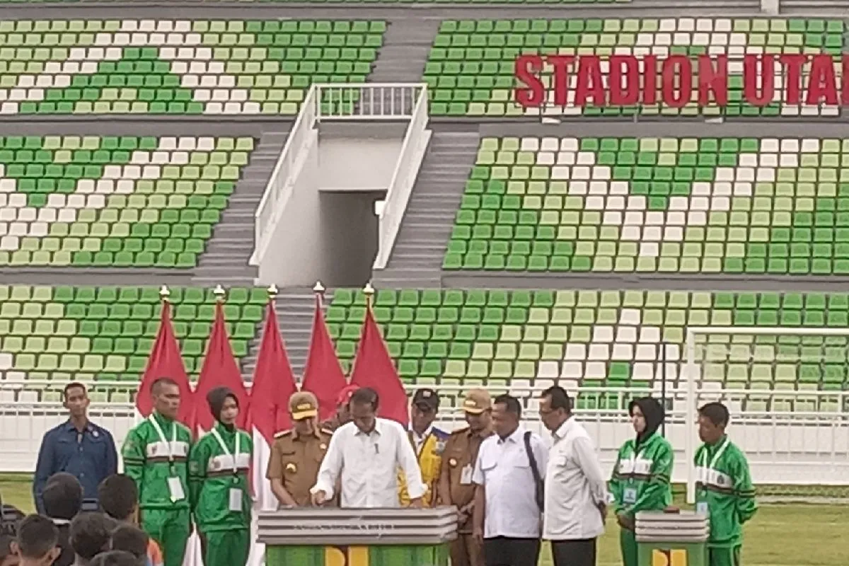 Presiden Jokowi resmikan Stadion Utama Sumatera Utara
