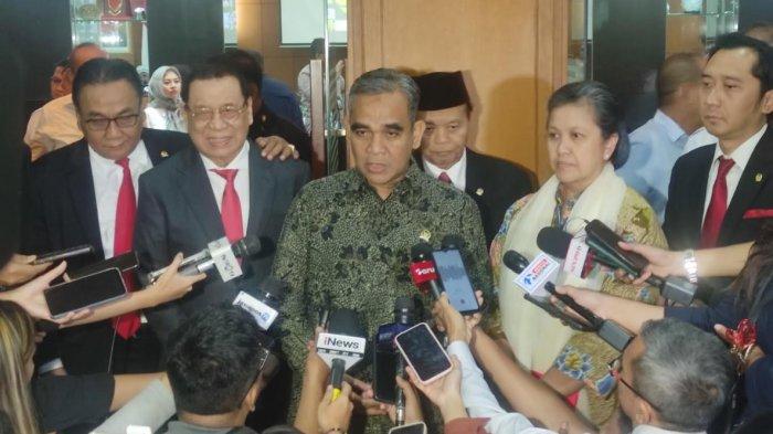 Ketua MPR Ahmad Muzani dan para Wakil Ketua MPR Tiba di Kemhan untuk Temui Prabowo