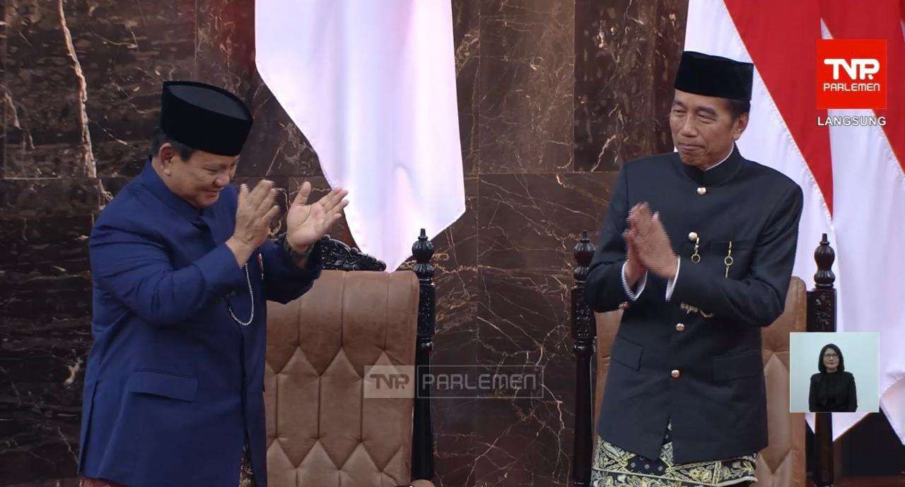 Pelantikan Prabowo-Gibran, Yel-yel 'Terima Kasih Pakde Jokowi' Menggema