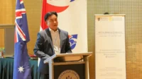 Menko Kumham Imipas RI Yusril Ihza Mahendra dalam diskusi strategis di Kedutaan Besar Australia di Jakarta,