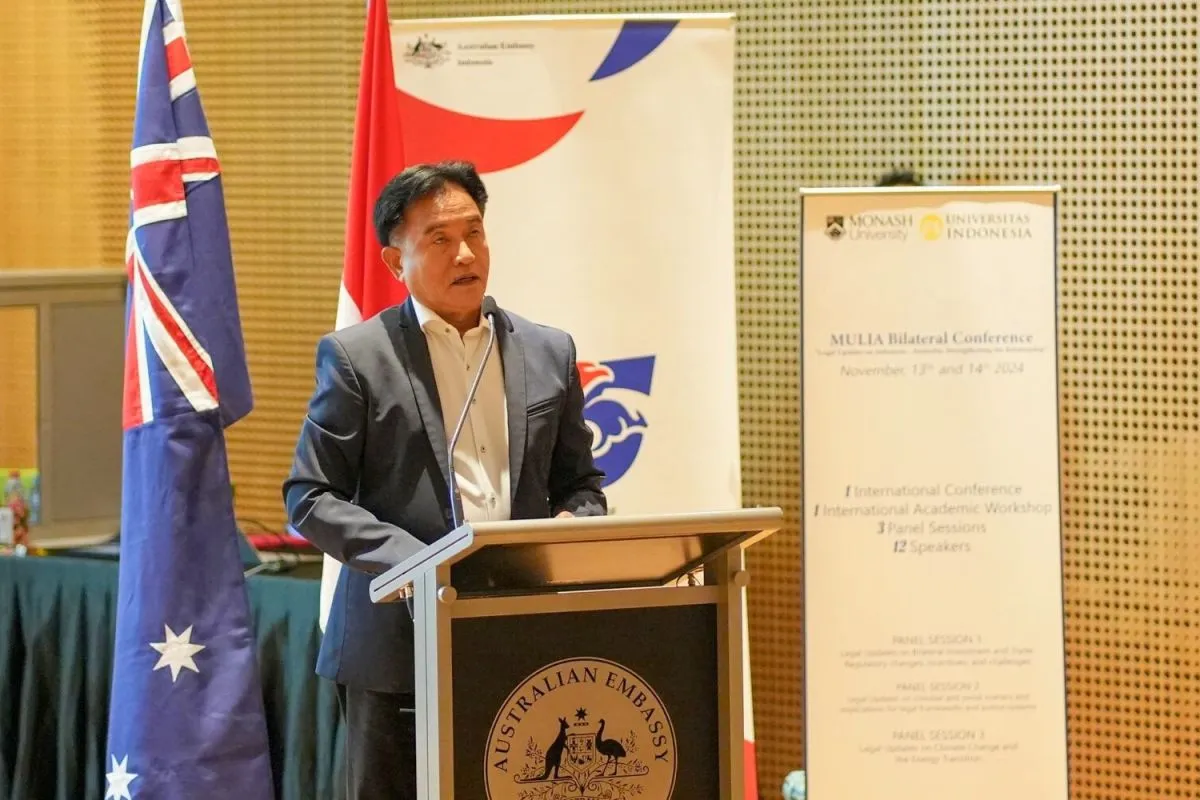 Menko Kumham Imipas RI Yusril Ihza Mahendra dalam diskusi strategis di Kedutaan Besar Australia di Jakarta,