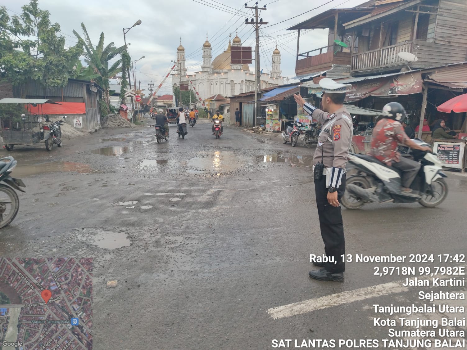 Atasi Kepadatan Arus Lalulintas, Sat Lantas Polres Tanjungbalai Patroli Sore