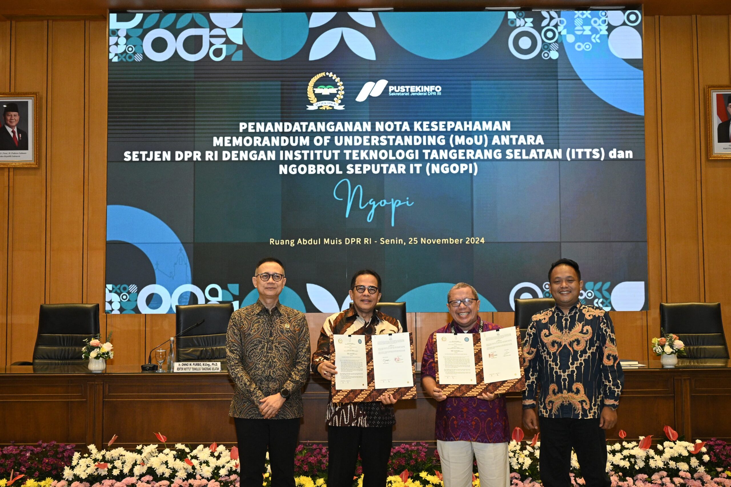 Tandatangani MoU dengan ITTS Upaya Transformasi Digital dan Penguatan Keamanan Siber di Setjen DPR RI