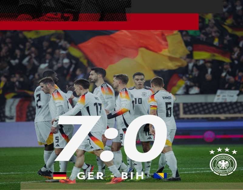 Jerman Kalahkan Bosnia dan Herzegovina 7-0