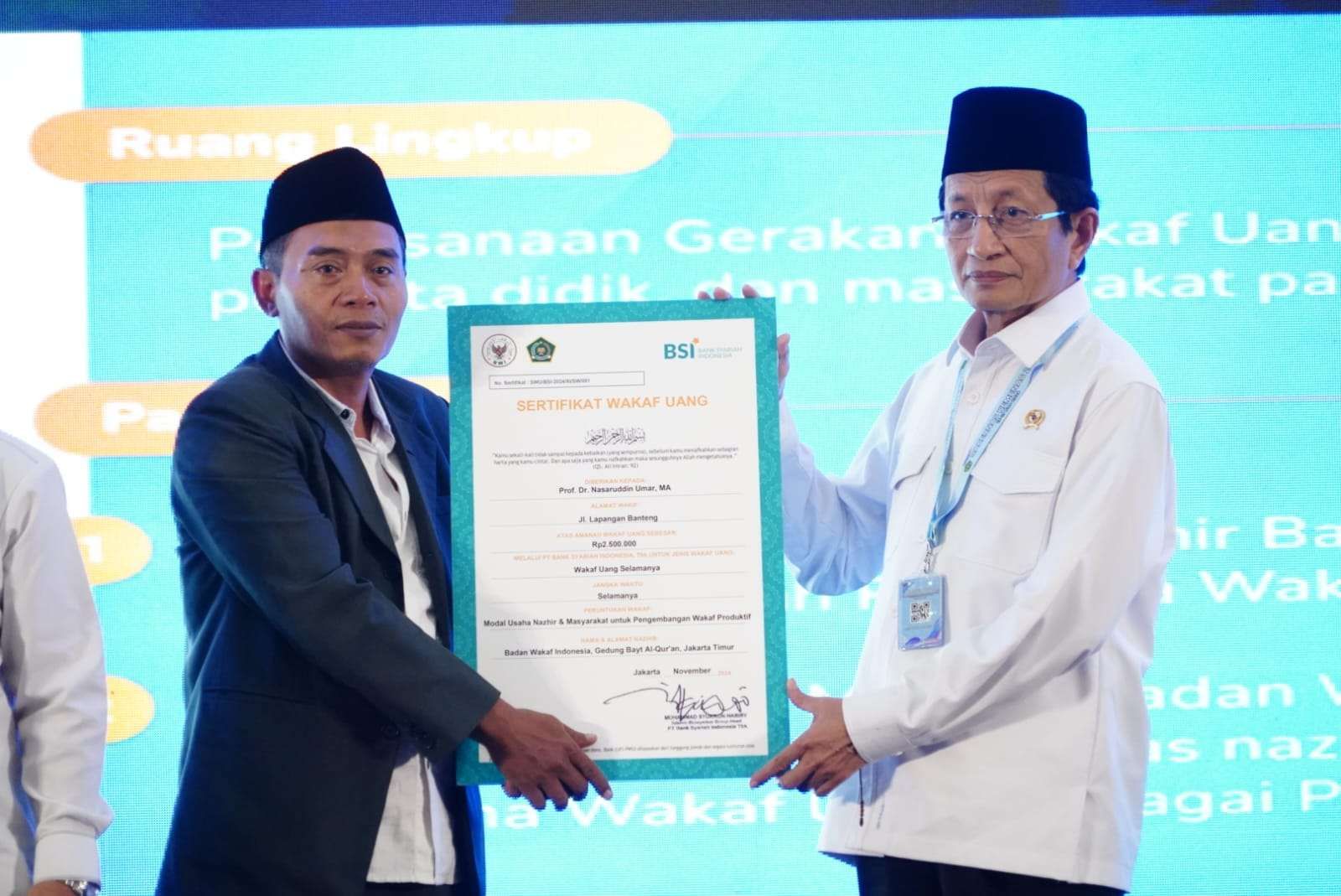 Menag Rilis Gerakan Wakaf Uang