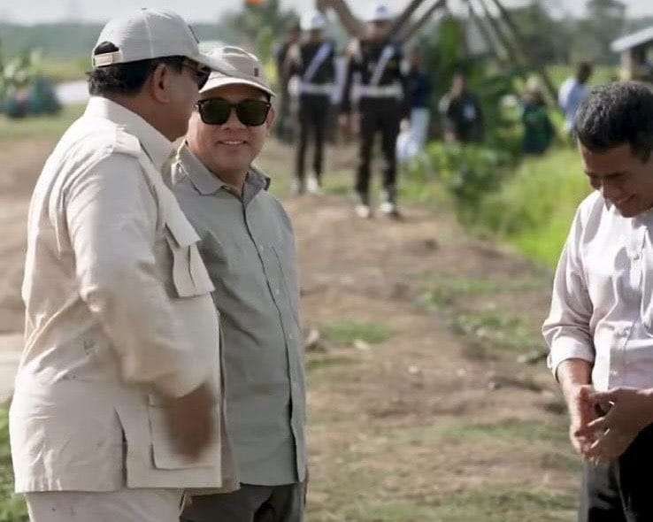 Program Cetak Sawah Sejuta Hektare, Prabowo Didampingi Haji Isam