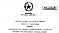 Prabowo teken UU perubahan nomenklatur jabatan Daerah Khusus Jakarta