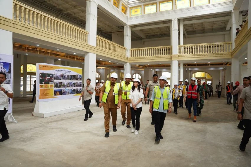 Walkot Medan Bobby Nasution Dampingi Wapres RI Tinjau Revitalisasi Gedung Warenhuis