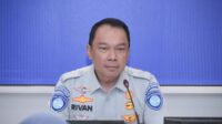 Direktur Utama Jasa Raharja Rivan A. Purwantono menghadiri konferensi pers “Kesiapan Jasa Marga, Jasa Raharja, dan Hutama Karya dalam Rangka Natal dan Tahun Baru” yang digelar di Media Center Gedung Kementerian BUMN, Jakarta