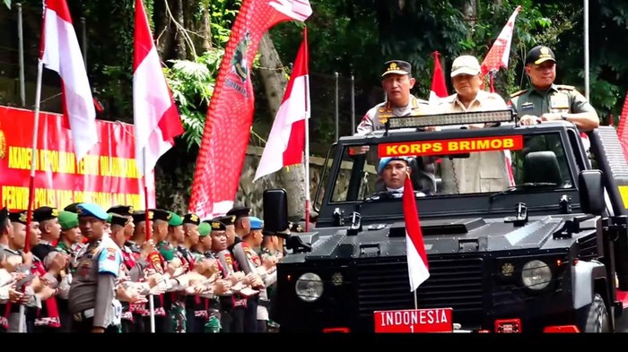 presiden prabowo hadiri apel kasatwil polri 2024 di akpol semarang