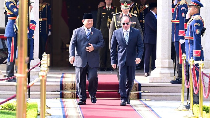 Prabowo Tiba di Istana Al Ittihadiya, Disambut Presiden Mesir
