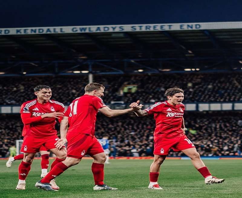 Kalahkan Tuan Rumah Everton, Nottingham Peringkat Dua Klasemen
