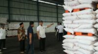 GM Wilayah 2 PT Pupuk Indonesia (Persero) Fickry Martawisuda bersama jajaran saat meninjau stok pupuk subsidi di Gudang Pupuk wilayah Sidokerto, Kecamatan Karangjati, Kabupaten Ngawi, Jawa Timu