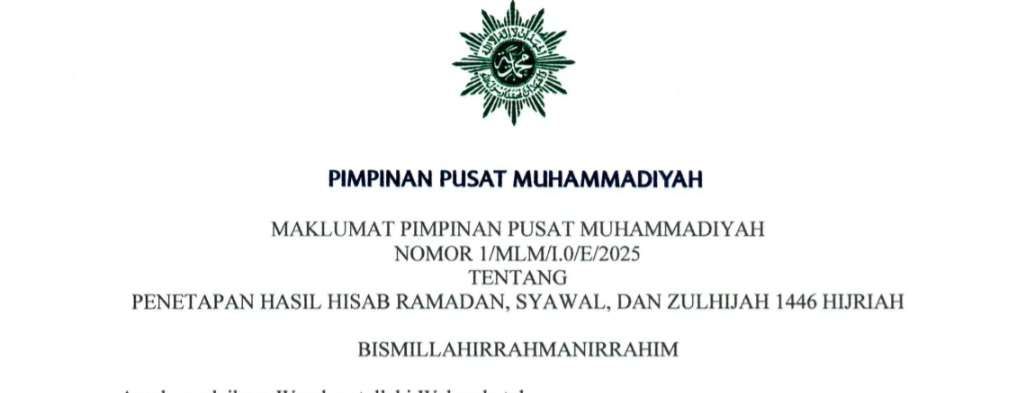 Muhammadiyah Tetapkan Ramadan Juga Berdasarkan Perhitungan Astronomi