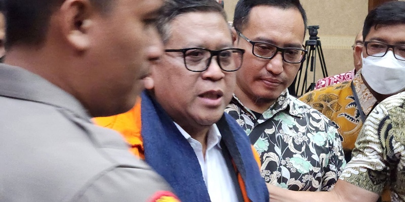 Sekjen DPP PDIP, Hasto Kristiyanto di Pengadilan Negeri Jakarta Pusat, Jumat, 14 Maret 2025