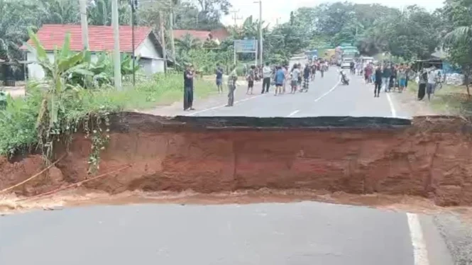 Jalan Lintas Sumatera Jambi-Padang Lumpuh Total