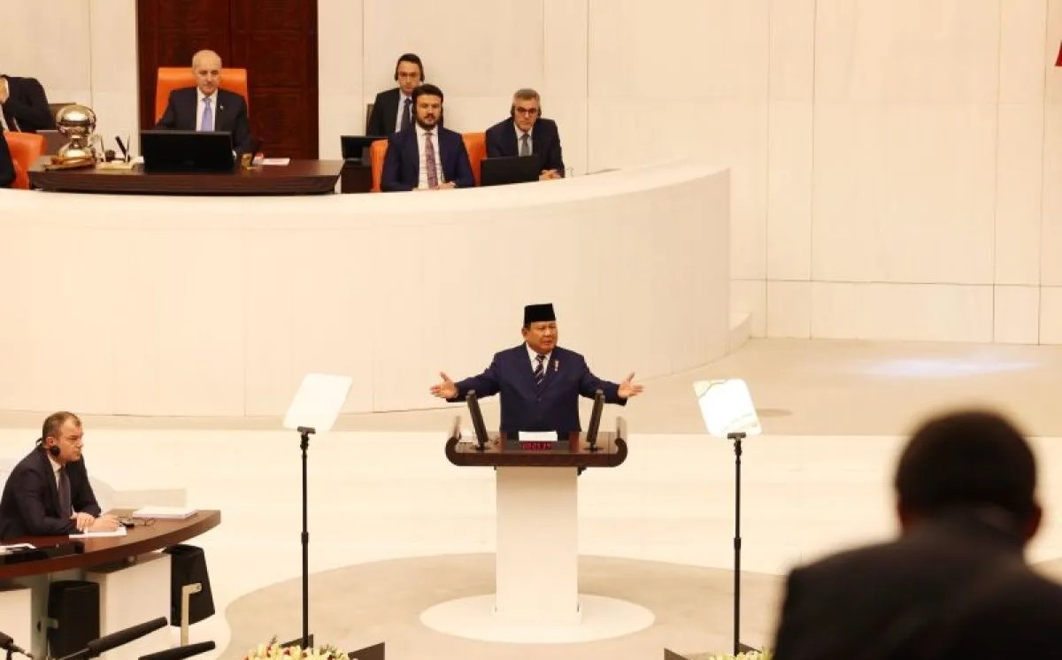 Pidato Prabowo di parlemen Turki disambut meriah, 17 kali tepuk tangan