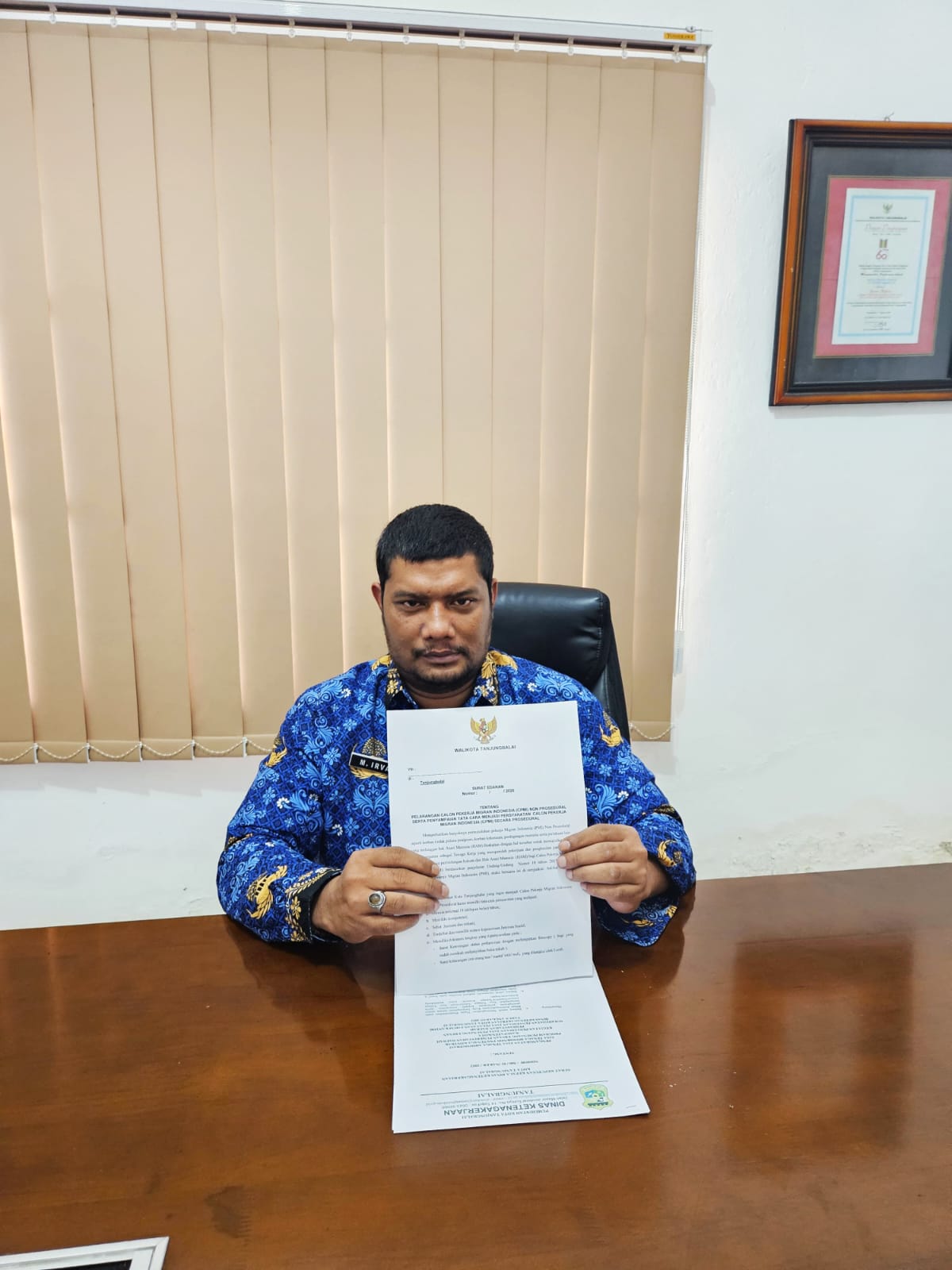 Pemko Tanjungbalai Larang Warga Menjadi PMI Non Prosedural