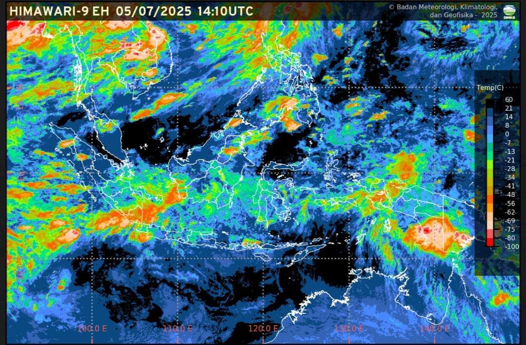 Prakiraan Cuaca Ibu Kota Provinsi se-Indonesia 6 Juli