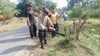 Minggu Bersih, Polsek Teluk Nibung Gotong Royong Bersama Masyarakat