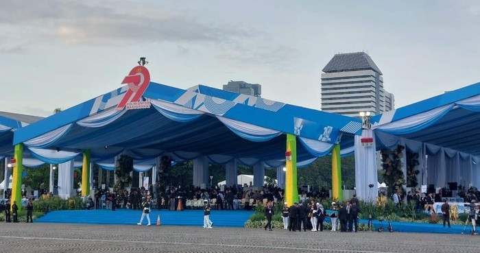 Begini Suasana Jelang Peringatan HUT ke-79 Bhayangkara di Monas