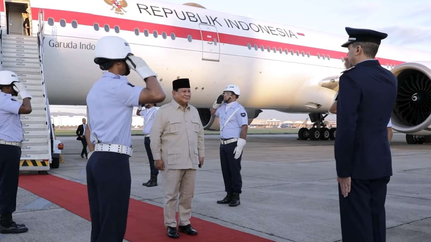 Presiden Prabowo Tiba di Brasil Hadiri KTT BRICS