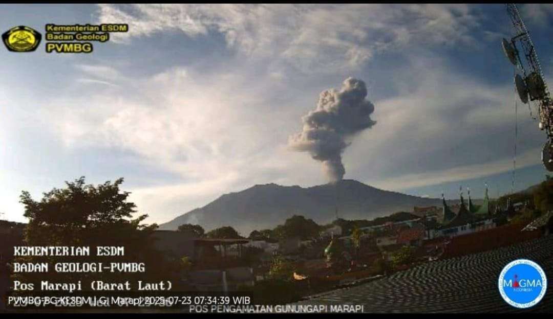 Gunung Marapi Alami Erupsi Rabu Pagi, Ini Data-Datanya