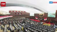Suasana Ruang Sidang Tahunan di Gedung Nusantara DPR