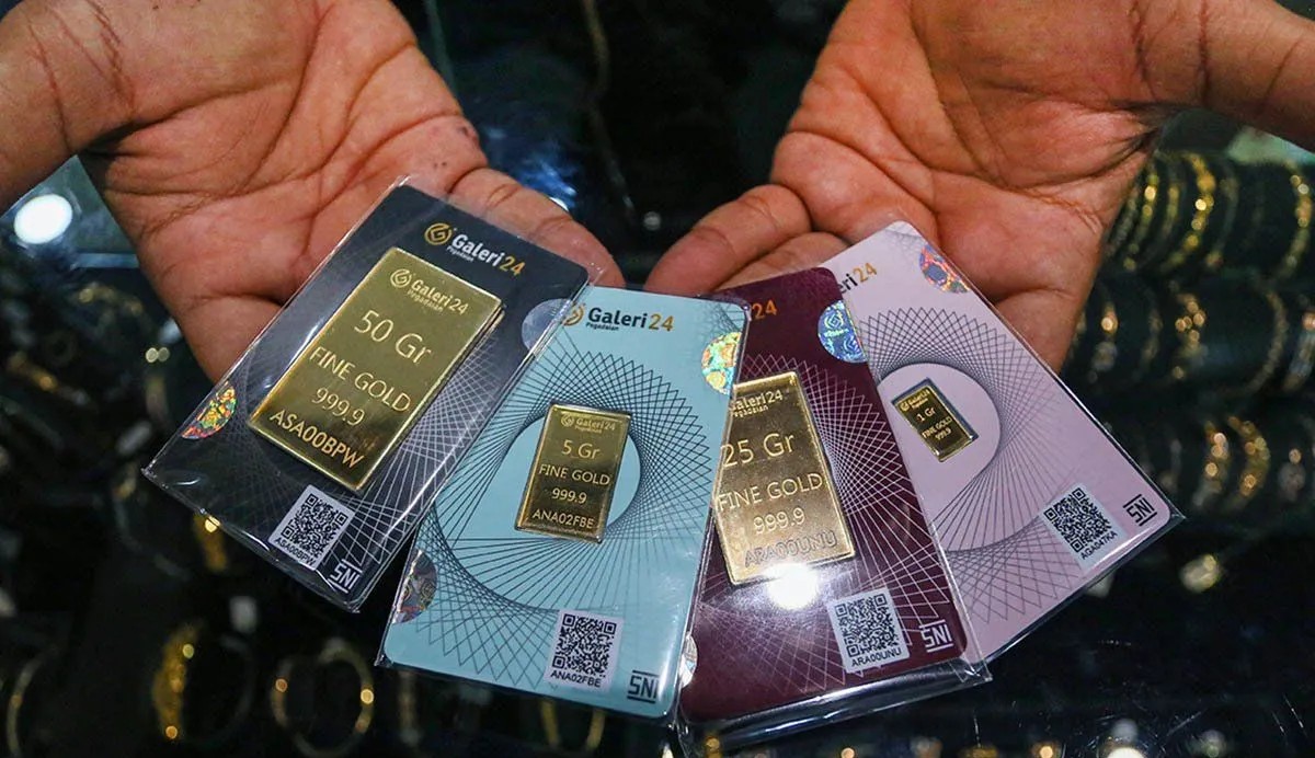 Daftar lengkap harga tiga produk emas di Pegadaian Sabtu ini