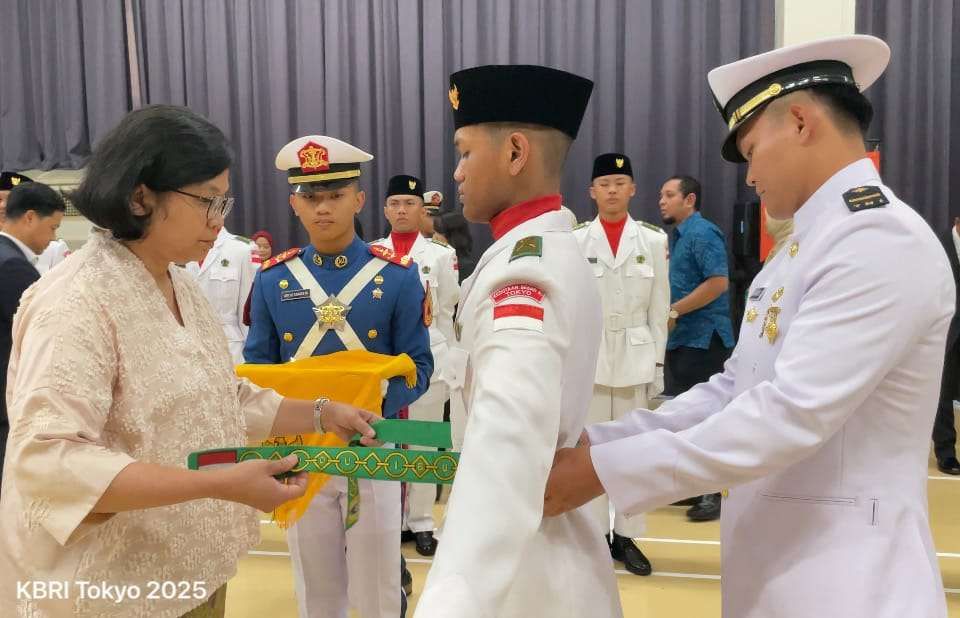 Sebanyak 20 Anggota Paskibra KBRI Tokyo 2025 Dikukuhkan