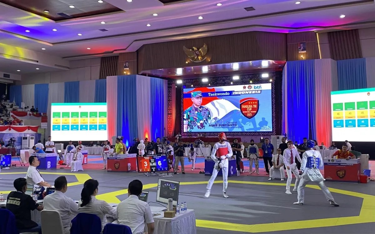 Kejuaraan Internasional Taekwondo Panglima TNI Cup 2025 sukses digelar