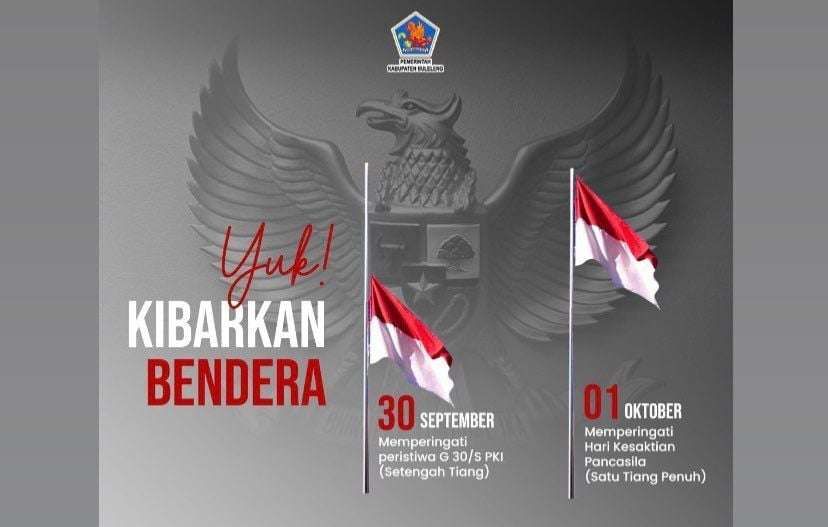 Pemerintah Imbau Kibarkan Bendera Setengah Tiang Pada hari ini 30 September