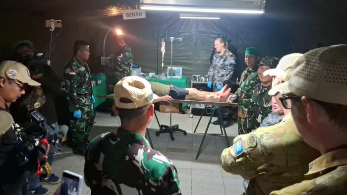 Latihan Gabungan TNI AU dan Tentara Australia Simulasikan Penanganan Darurat di RS Lapangan