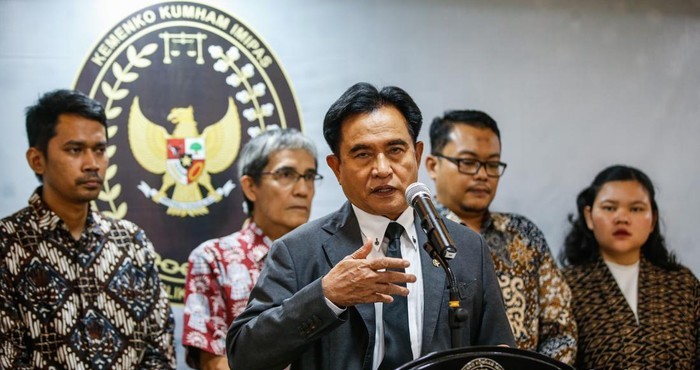 Menko Bidang Kumham Imipas Yusril Ihza Mahendra Jumpa Pers Soal Pemulangan Ribuan Napi WNI dari Luar Negeri, Kamis (9/10)