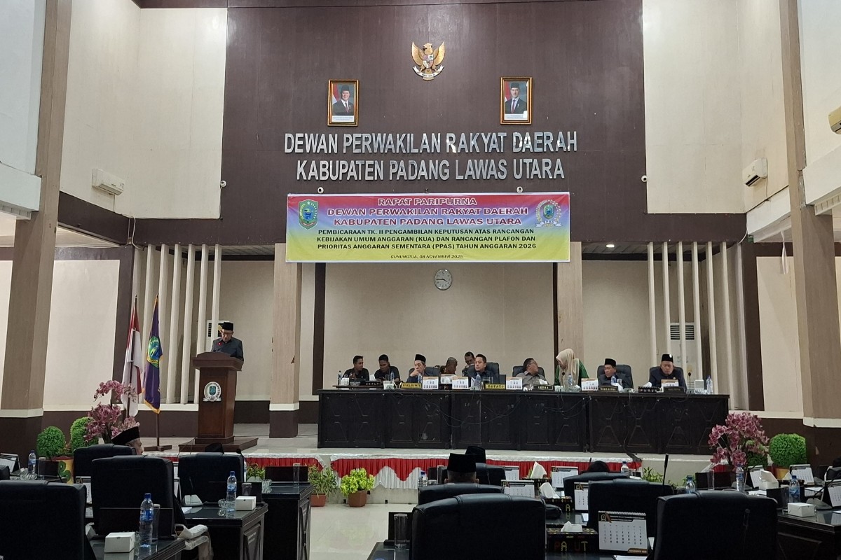 DPRD Paluta Gelar Paripurna Pengambilan Keputusan atas Rancangan KUA-PPAS Tahun 2026