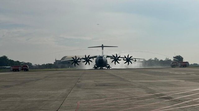 Airbus A400M Tiba di Halim, TNI AU Sambut Armada Angkut Terbesar