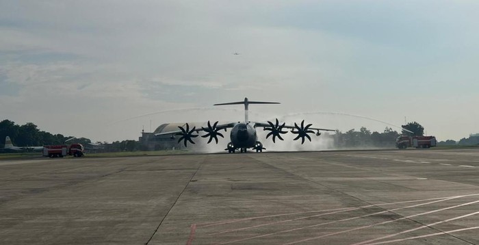 Airbus A400M Tiba di Halim, TNI AU Sambut Armada Angkut Terbesar