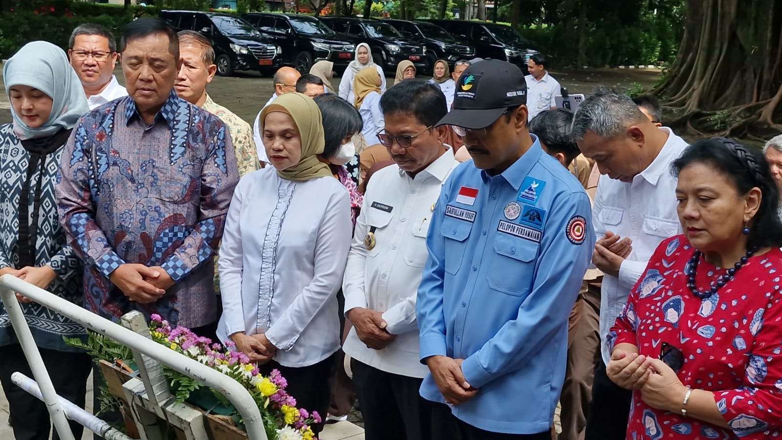 Mensos Saifullah Yusuf Napak Tilas Pertempuran Lengkong di TMP Taruna