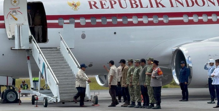 Prabowo Tiba di Sumut, Tinjau Lokasi bencana
