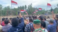 Jembatan Teupin Reudeup Aceh Kembali Tersambung, Merah-Putih Berkibar