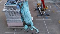 Replika Patung Liberty di Brasil Roboh Dihantam Badai