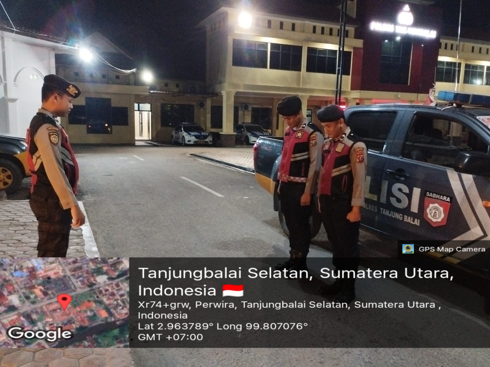 Jaga Kenyamanan Warga, Sat Samapta Polres Tanjungbalai Patroli Hingga Dini Hari