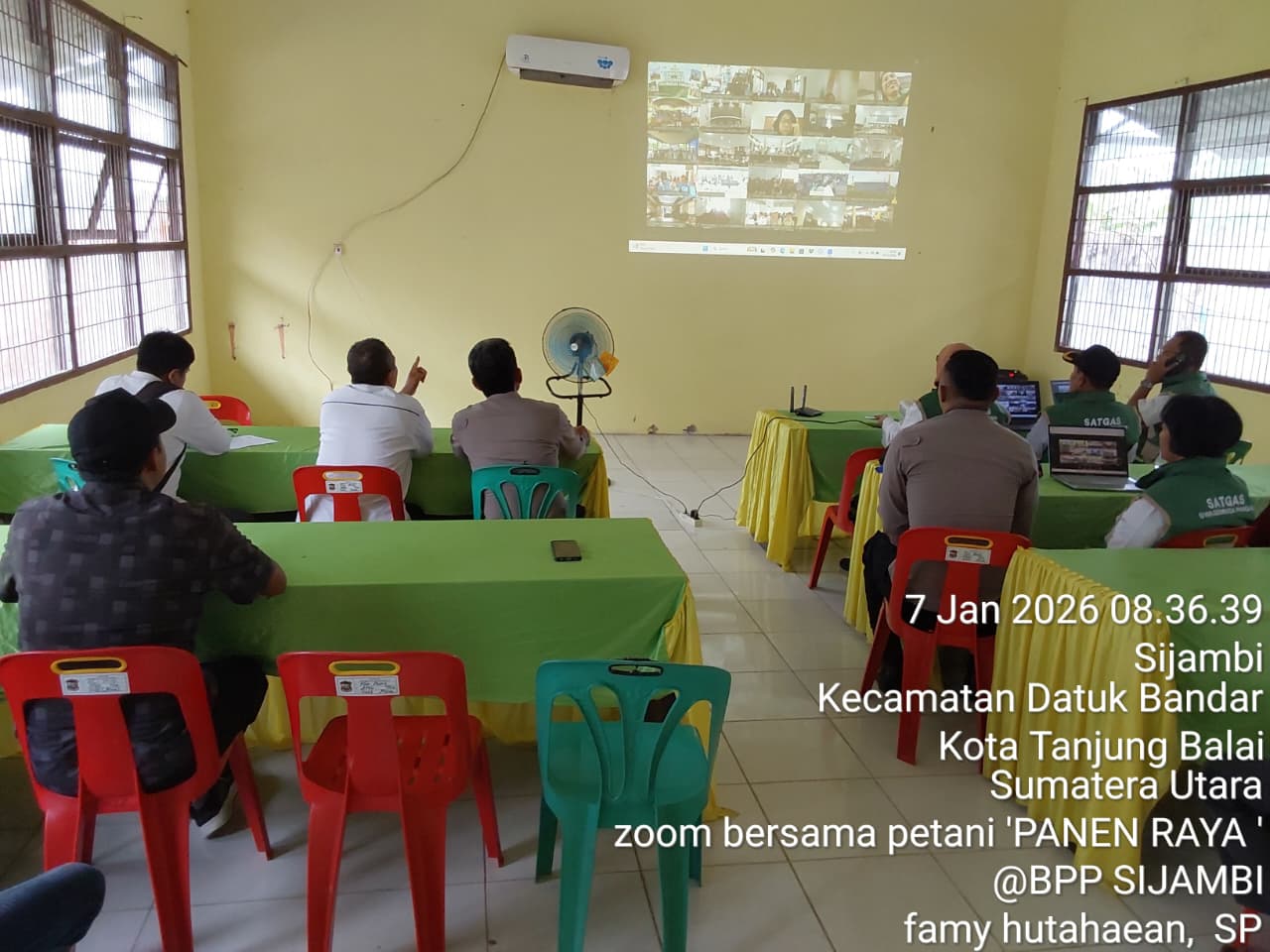 Dukung Penuh Swasembada Pangan, Polres Tanjungbalai Hadiri Panen Raya Bersama Presiden Via Zoom