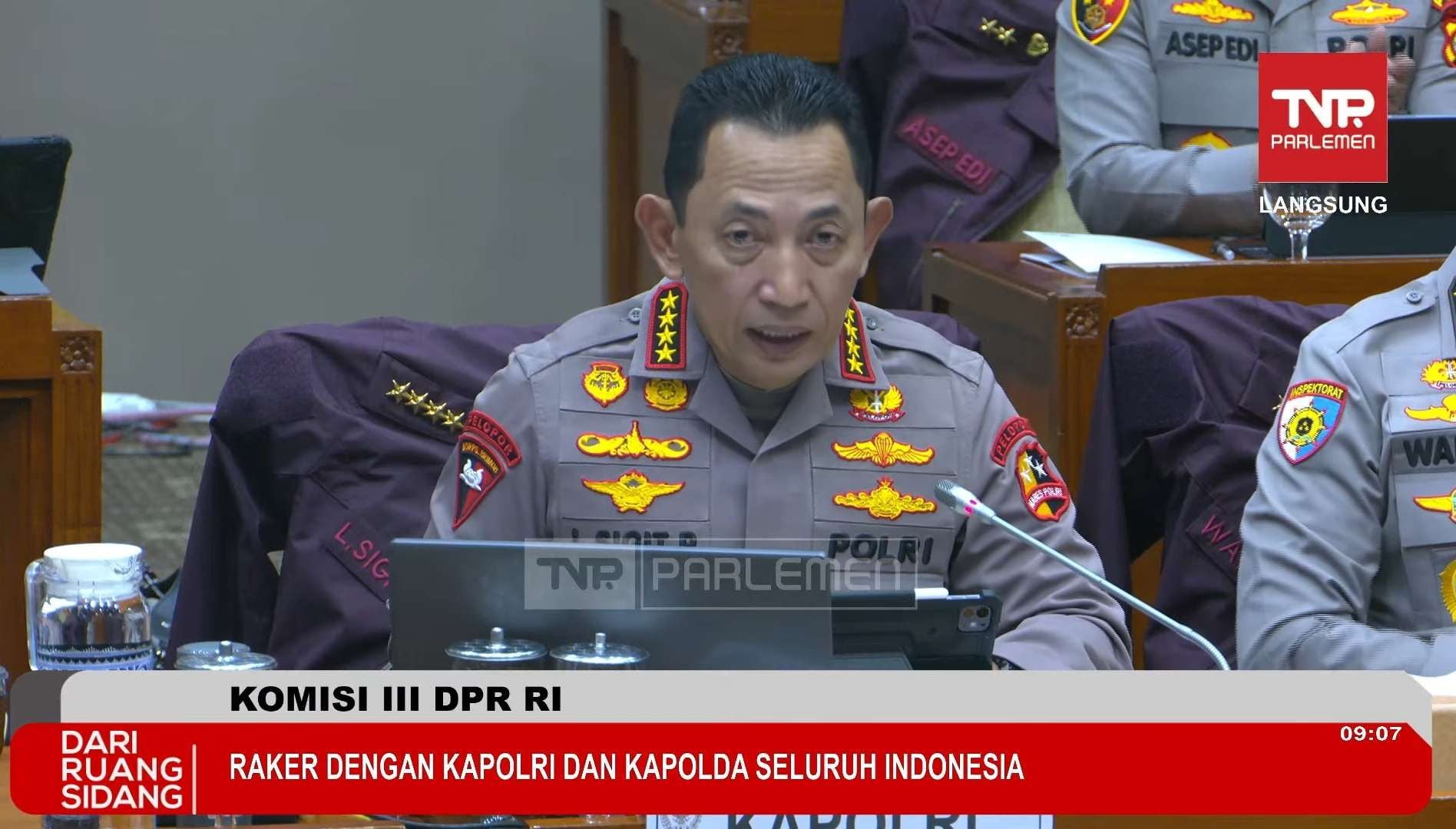 Polri Paparkan 6 Sasaran Strategis di DPR