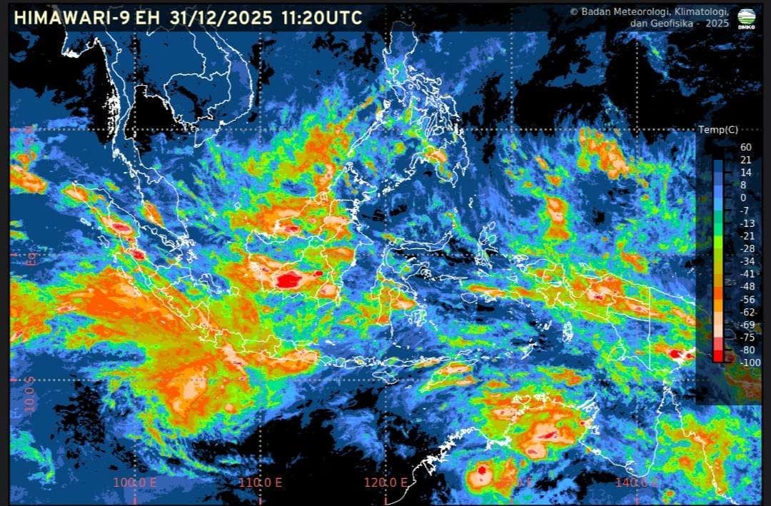 BMKG Umumkan Prakiraan Cuaca 1 Januari 2026