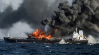 Kapal Tanker Kuwait Terbakar Diserang Iran di Pelabuhan Dubai