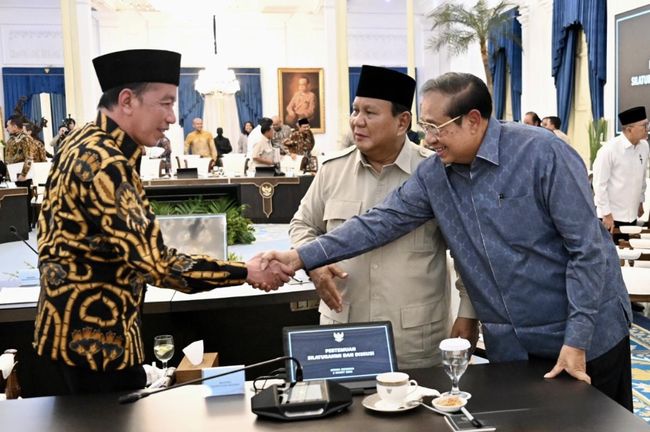 Prabowo Gelar Halalbihalal Bersama SBY dan Jokowi di Istana