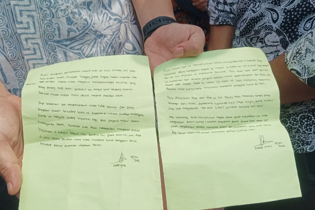 Oditurat Militer: Mosi Tidak Percaya Andrie Yunus, Rakyat yang Menilai